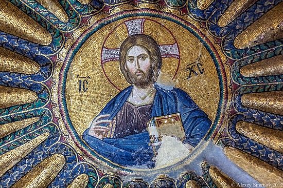 Господь Вседержитель, мозаика (Константинополь, монастырь Хора, XIII в.) Фото: А.Смирнов